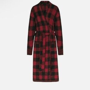 SKIMS - Plaid Women's Robe - Red and Black NWT